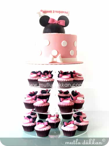 M?NN?E MOUSE PASTASI VE CUPCAKE KULES?